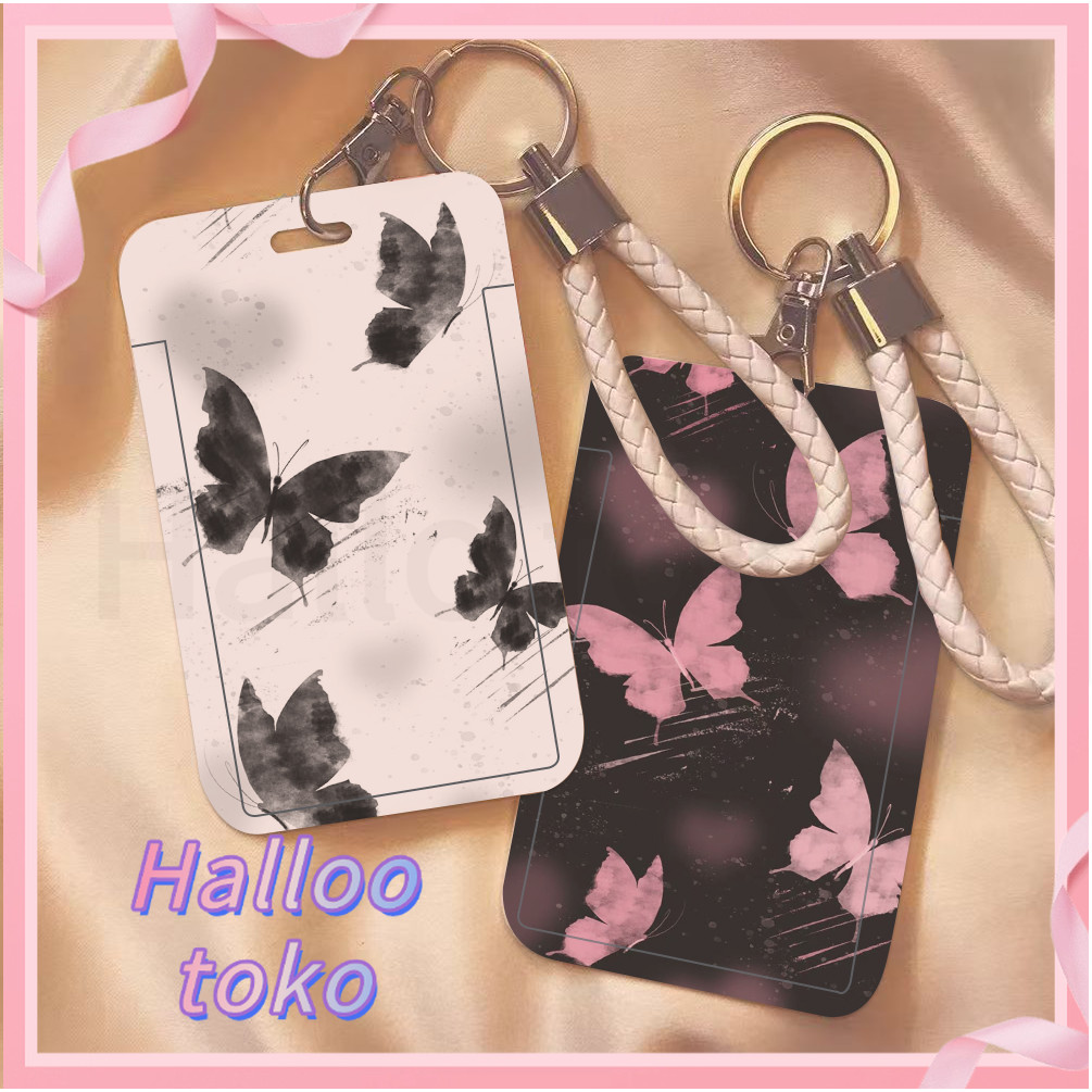 

ID CARD HOLDER MOTIF KAWAII TEMPAT KARTU PHOTOCARD PHOTO CARD Pelindung + Tali,Kupu-kupu yang terbang ke arah kebebasan tak terbatas