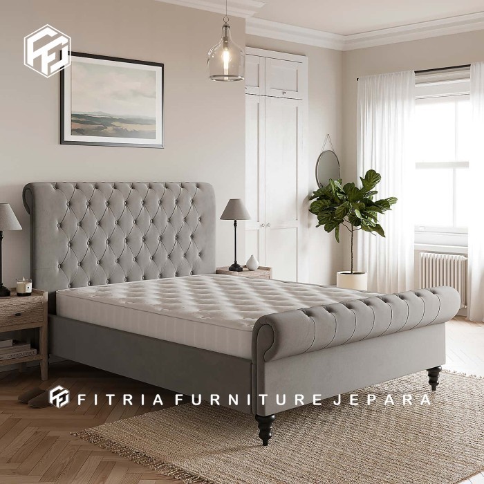 dipan tempat tidur 180x200 sandaran busa / dipan tempat tidur busa