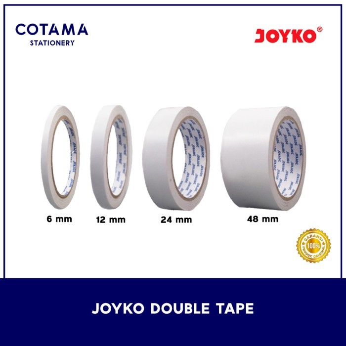 

Double Tape Joyko Perekat 2 Sisi - 6 mm 12 mm 24 mm 48 mm