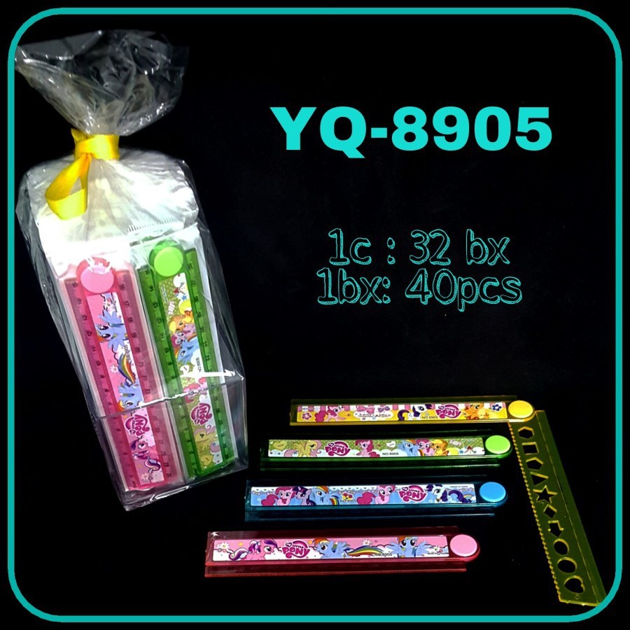 

Penggaris 8905 SOS 15-30cm Little Pony / Penggaris Lipat karakter LITTLE PONY packing AMAN