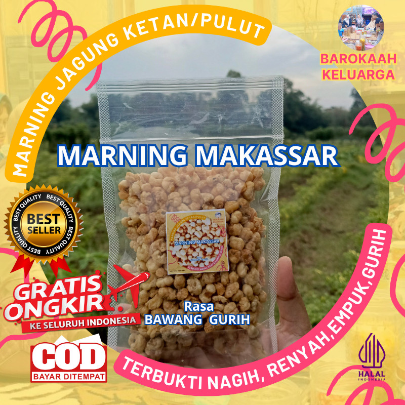 

MARNING JAGUNG SULTAN PREMIUM/ SNACK MARNING JAGUNG MILENIAL/ MARNING JAGUNG KETAN TERBUKTI EMPUK RENYAH GURIH 100 GR RASA BAWANG HARGA TERJANGKAU