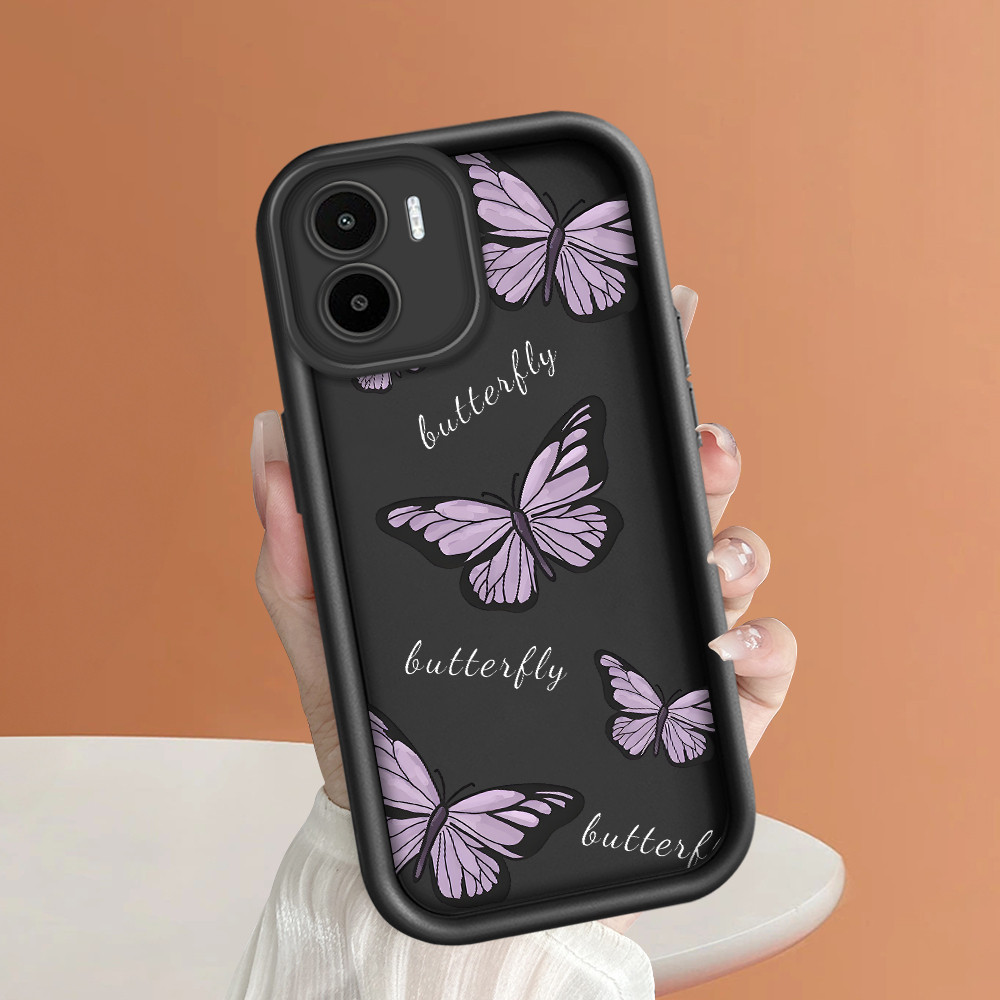 Casing Hp Untuk Xiaomi Redmi A1 A2 Soft Exquisite Butterfly Pattern Soft Silicone Phone Case Softcas