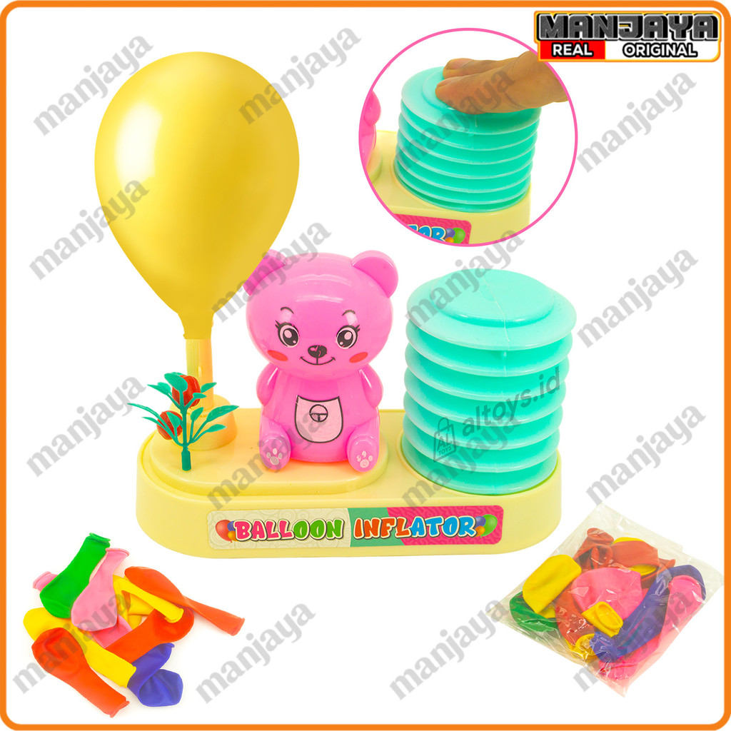 Mainan Anak Pompa Balon Motif Boneka Panda / POMPA BALON ANAK / Mainan Pompa Balloon Inflator BU07