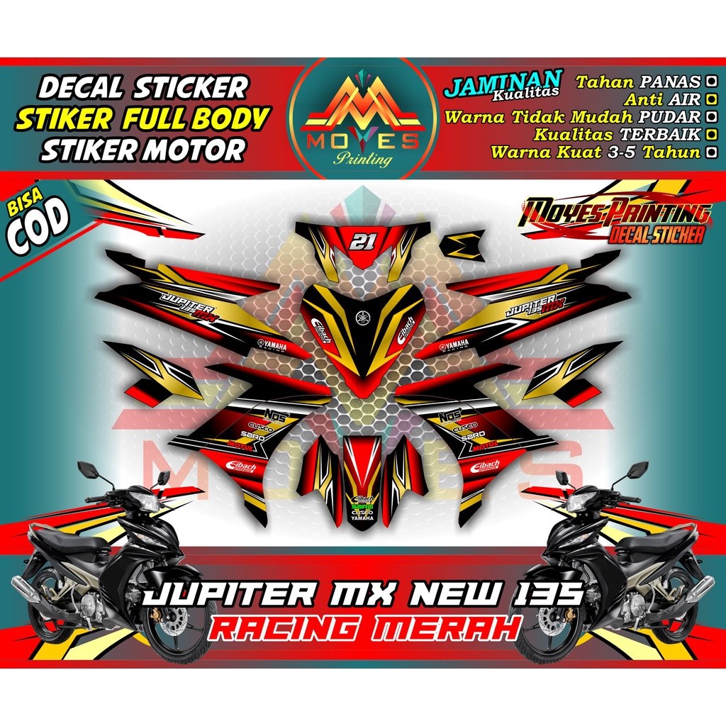 DECAL JUPITER MX 135 DECAL JUPITER MX NEW DECAL JUPITER MX EXCITER TERLARIS
