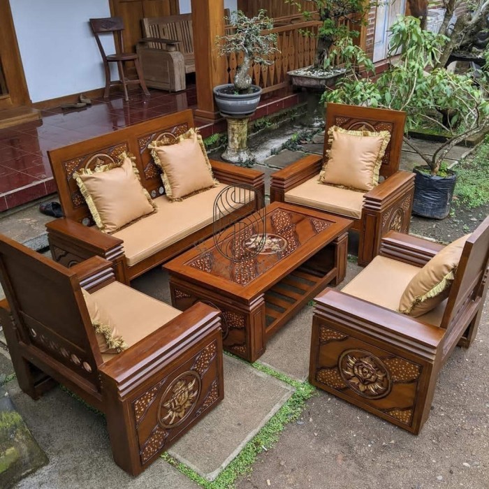 Meja Kursi Tamu Kasur Jati Furnture Lancar Meubel Jepara