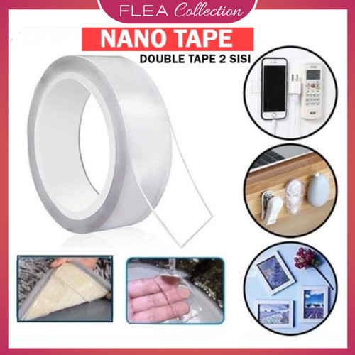

FLEA Nano Tape Double Tape Gel Isolasi Bening 2 Sisi Perekat Dinding Tembok Tanpa Bekas Selotip Ajaib Super Kuat Waterproof Reusable Solasi Dobel Tip