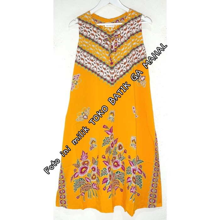 Daster yukensi adem motif cantik, murah, bagus, merk bunga siantan - Kuning lebah, LD 132