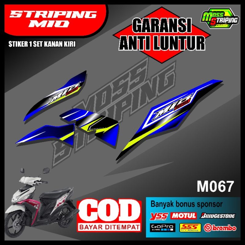 Striping Mio M3 , Mio Z , Mio 125 / Stiker Mio M3 , Mio 125 / Sticker Mio M3 / List Variasi stiker m