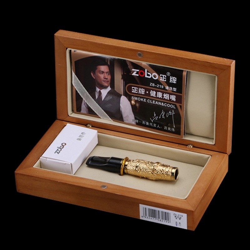 ORIGINAL ZOBO ZOBON ZB219 MOTIF NAGA LAPIS EMAS  PIPA FILTER SARINGAN ASAP PERMANEN BISA SEMUA UKURA