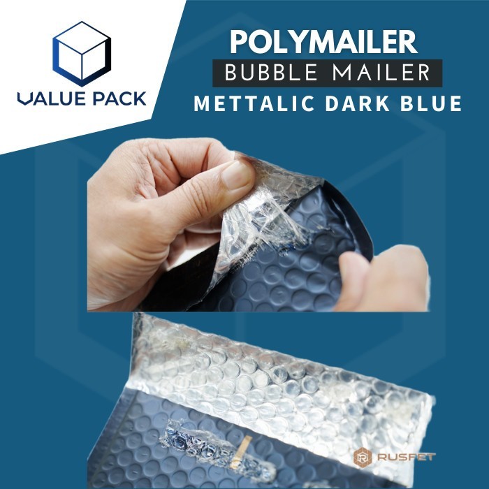 

AMPLOP BUBBLE MAILER RUSFET DARK BLUE 12x18