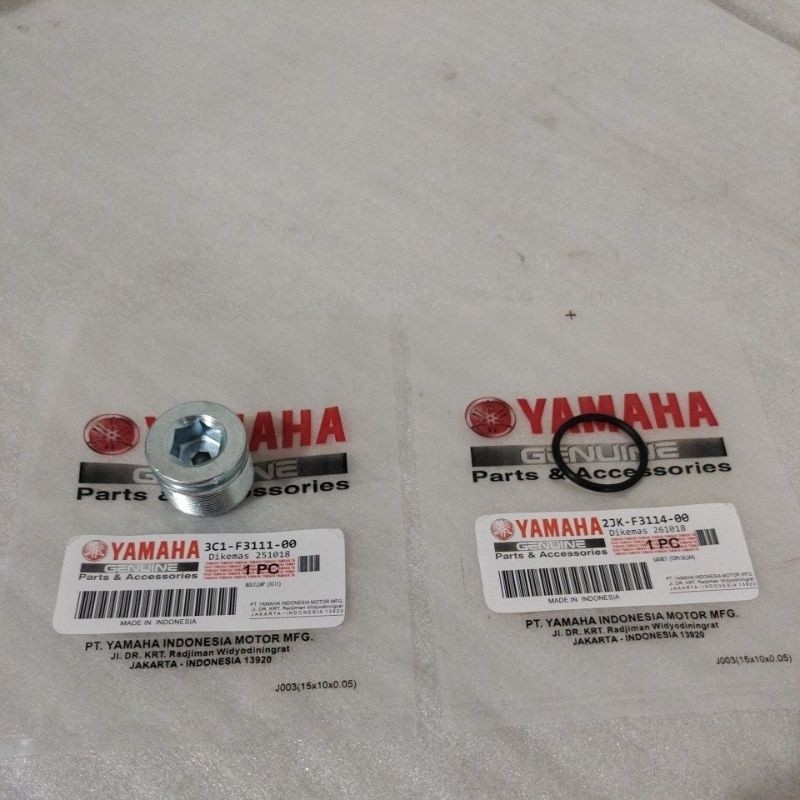 COD Baut Tutup As Skok Shock Depan + Karet O Ring Gasket Yamaha Vixion Old Original