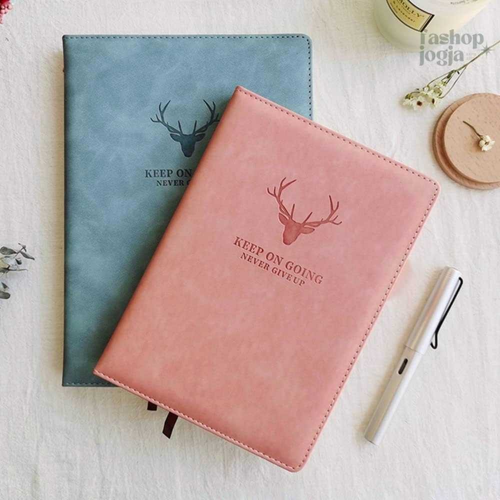 

Buku Catatan Jurnal Aestetik Cover Kulit Leather Notebook Diary 68GSM 200 Halaman Grid