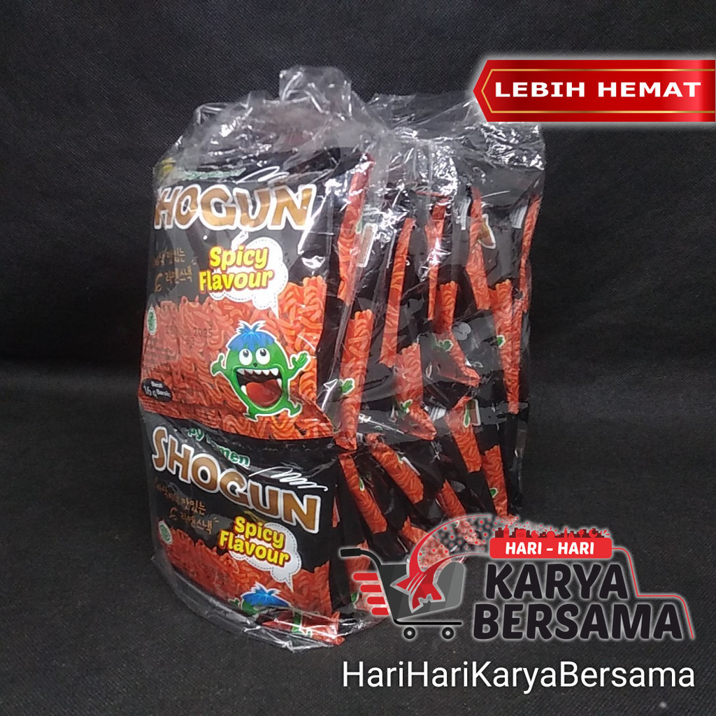 

MAKANAN RINGAN SHOGUN MI CRISPY RAMEN SPICY PER-PACK ISI 20'S X 16GR