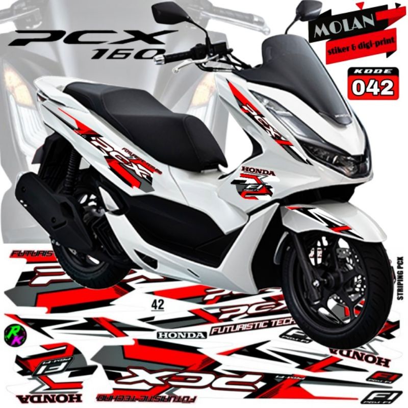 Decal Sticker Striping Variasi All New Honda PCX 160 - New PCX 160 2022 - PCX Hybrid - PCX CBS - Dec