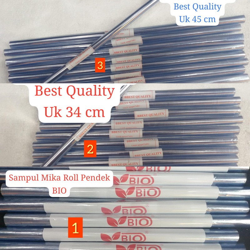 

(wk acc ) Sampul Gulung Mika Kuarto Pendek 34X500 & 45x500cm / sampul mika roll