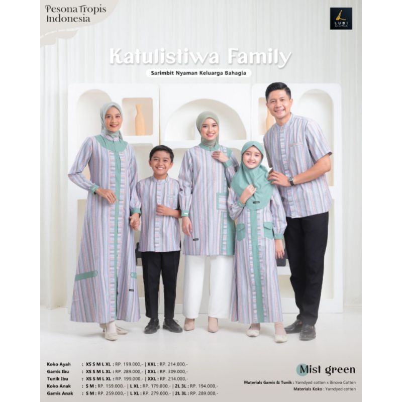 Sarimbit Lubi 2025 Katulistiwa Family | Sarimbit Keluarga Terbaru Lubi 2025 | Gamis Katulistiwa | Tu