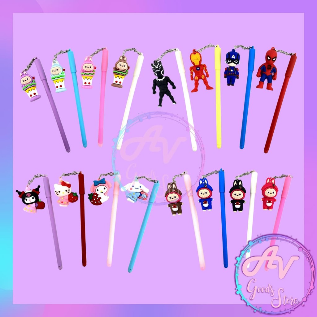 

1Pcs Ballpoint Gantung Boneka Karakter Besar / 1buah Pulpen Gel Gantung ECER / Pulpen Fancy Lucu
