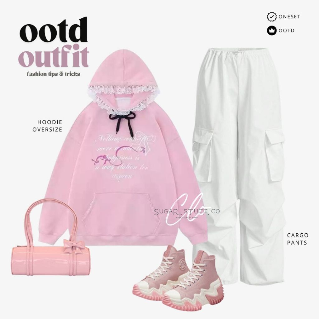 TR71 - Oneset Korean Style Remaja Anak Perempuan Outfit Kerja Nongkrong Setelan Wanita OOTD Kekinian