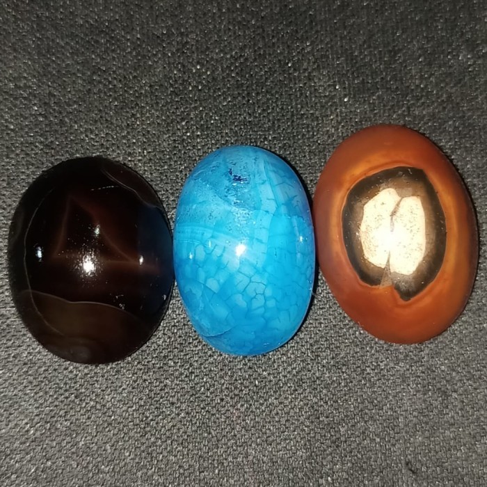 Paket Nomor 4 Natural Batu Akik Motif Gambar Unik Antik Bukan Cincin Perak Emas Bacan Pirus Kecubung