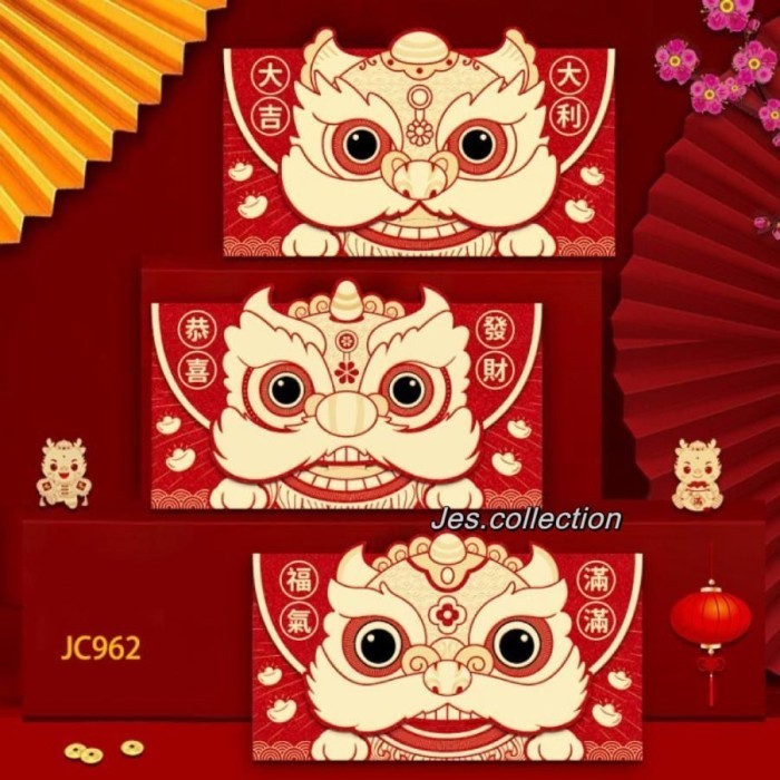 

ANGPAO PANJANG IMLEK FU FUK BENTUK DOMPET HONGBAO FU ANGPAO MERAH FPD - JC962