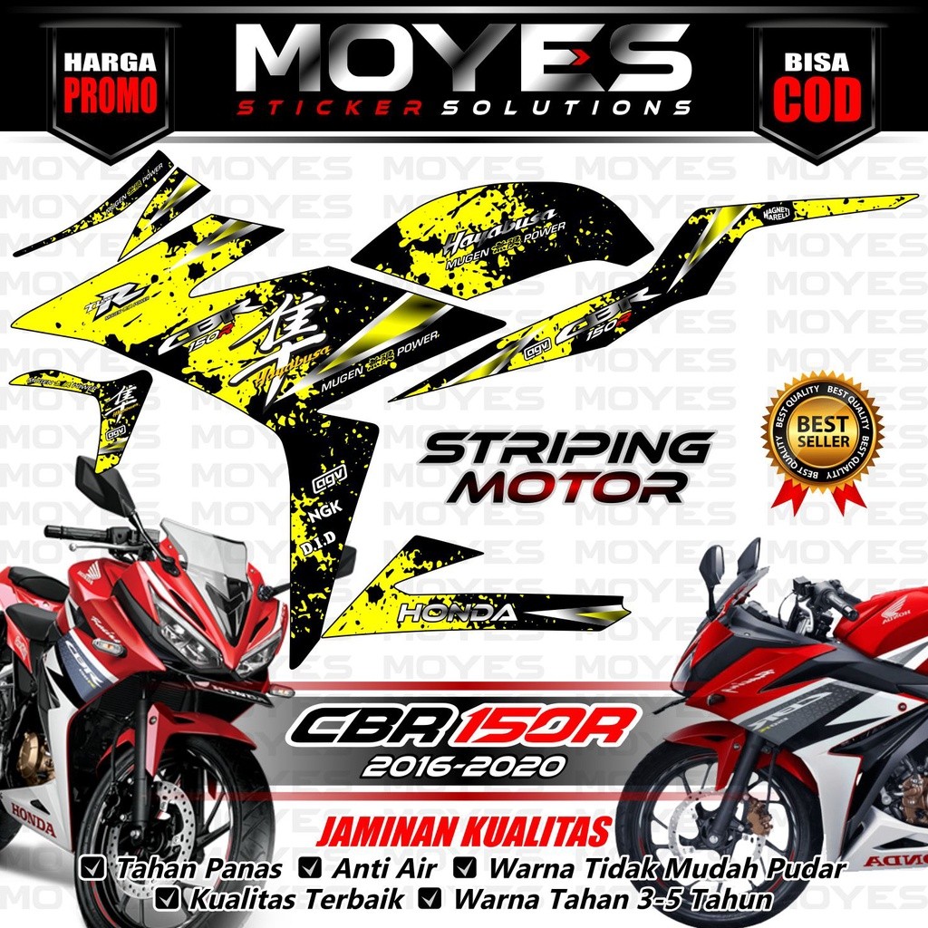 (⭐⭐⭐⭐⭐) Striping CBR150R Facelift / Stiker CBR 150R / Striping Variasi CBR 150R K45G & K45N