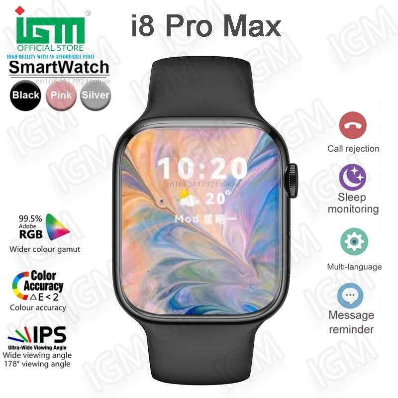 IGM-Watch XS8 Pro ORI 1.92 Inci Layar Sentuh 45 Mm Layar Penuh Jam Tangan Pintar Tahan Air Smartwatc