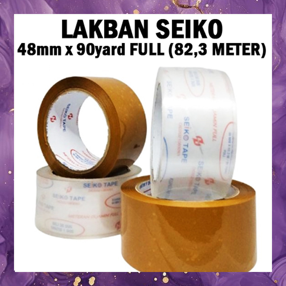 

(SBA) Lakban SEIKO Isolasi Bening Cokelat Plakban Selotip Super Clear Tan AT3945A1