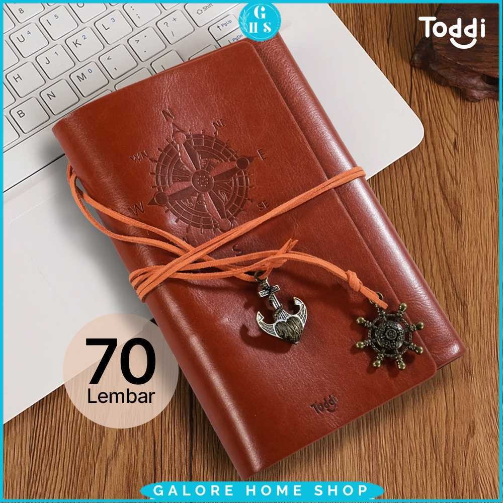 

Toddi Buku Catatan Binder Kulit Notebook Retro Pirate Compass - ZB045