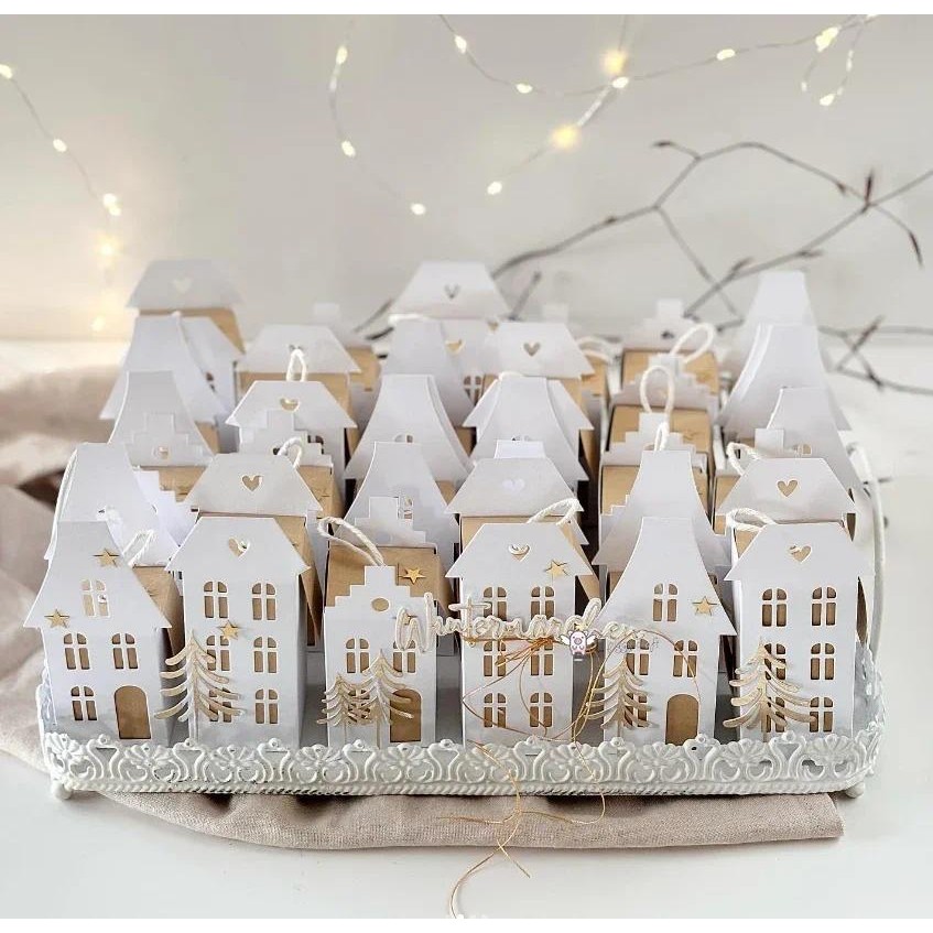 

New Craft metal cutting dies cut die mold 3D Christmas House Series Scrapbook paper craft knife mold blade punch stencils dies