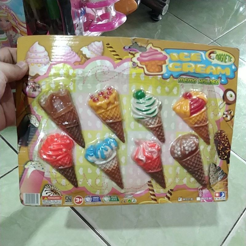 mainan anak magnet kulkas es krim