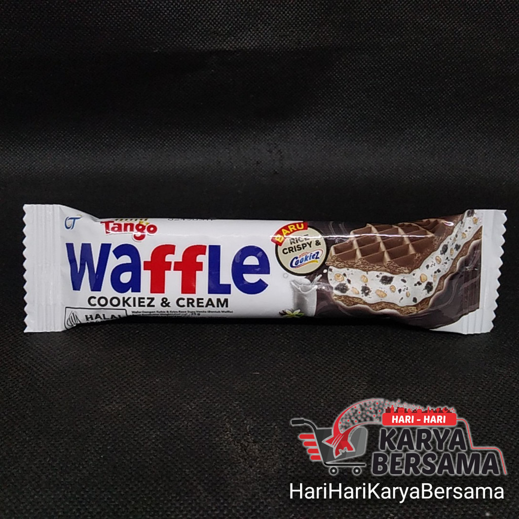 

MAKANAN RINGAN TANGO WAFFLE COOKIES & CREAM 25GR