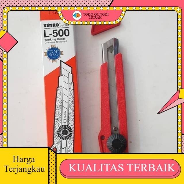 

Pisau Cutter Kater Besar KENKO L-500 / Pemotong Kertas Tajam ASLI Cuter Karter