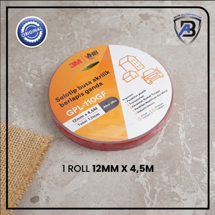 

TGR99 Double Tape 3m Vhb Automotive 4900 Size 12mm X 4.5m Double Tape Mobil
