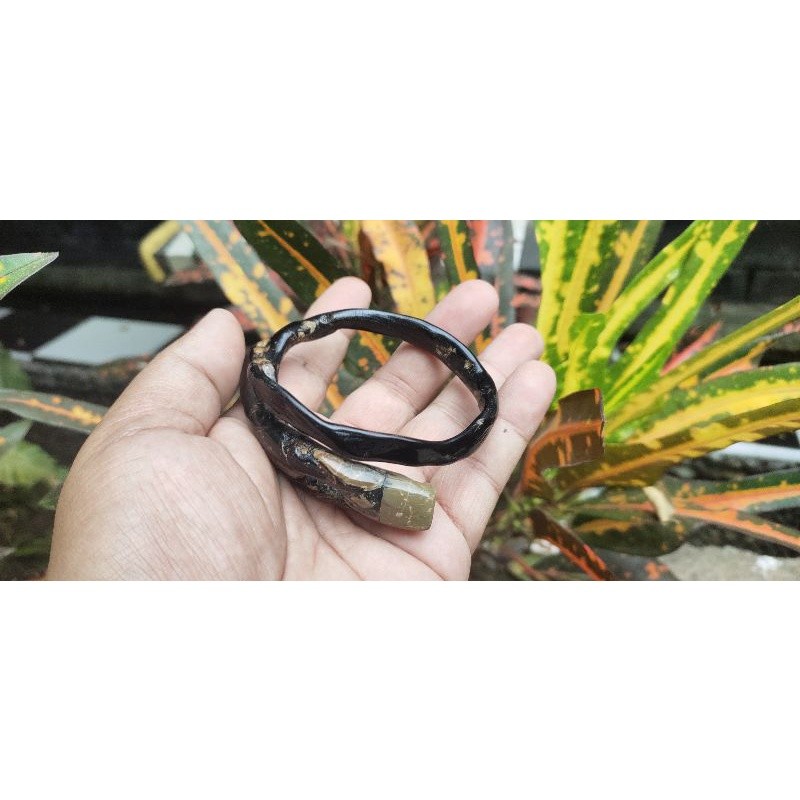 MAKRIFATBUSINESS Gelang Akar Bahar Hitam Combong Minimalis