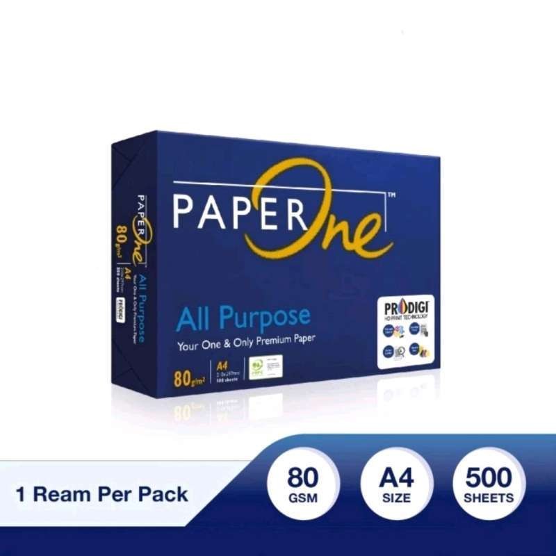 

Paper One Kertas HVS A4 80gr All Purpose 500 Sheets (1 Ream)