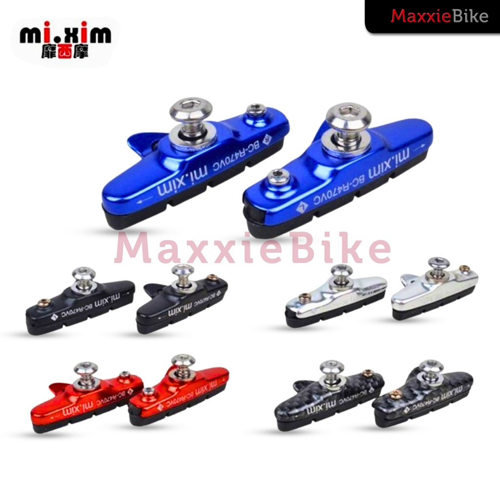 Kampas Rem Sepeda Brake Shoe Pad Mi.Xim Kanvas Rem untuk V Brake Sepeda Lipat MTB Roadbike
