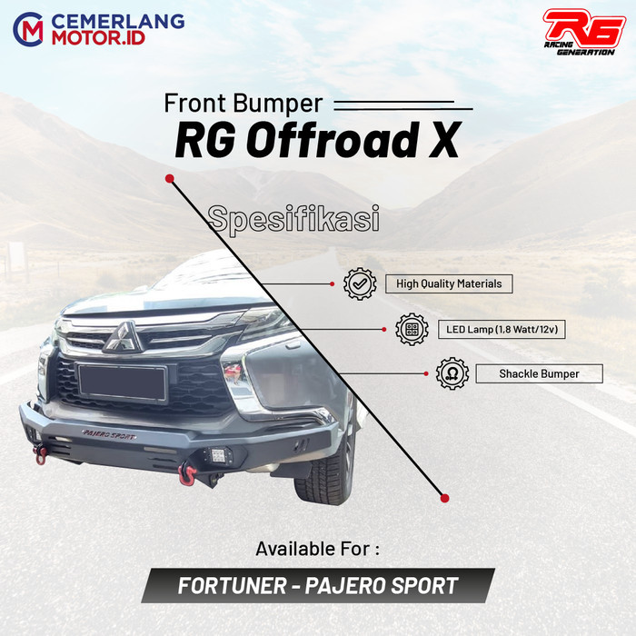 Bumper Depan Bumper Besi PAJERO SPORT 2021 2022 RG OFFROAD X