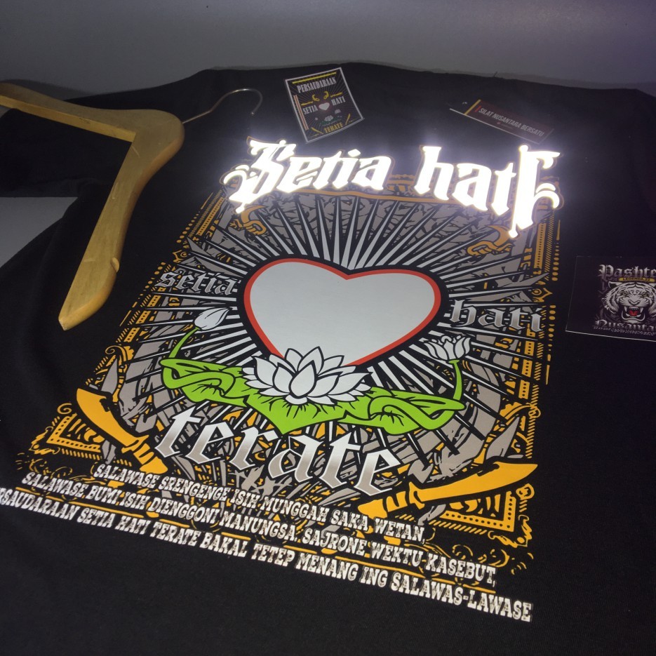 Kaos PSHT Setia Hati Terate MENYALA REFLEKTIF TERATE-LAWASAN Kaos PSHT 1922 Raja tega Srikandi SH
