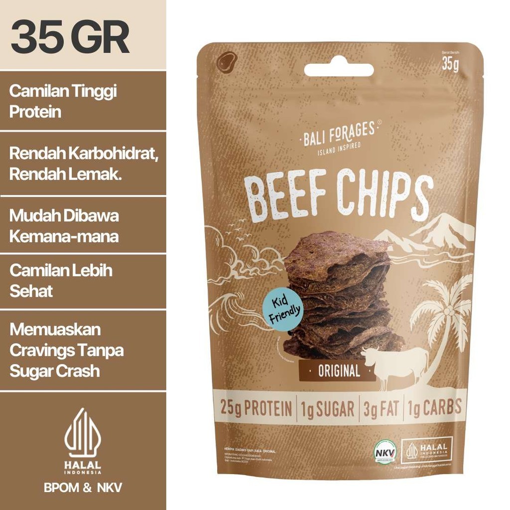 

Beef Chips Original Crispy Bali Forages Keripik Daging Sapi Krispi