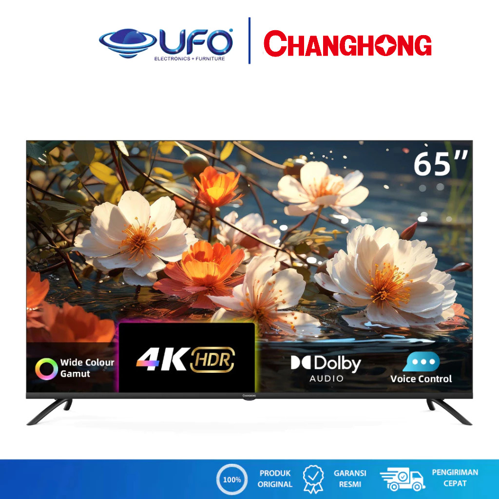 Changhong 65 Inch QLED Smart Go-ogle TV 4K UHD U65QCN1 | Smart TV 65 inch