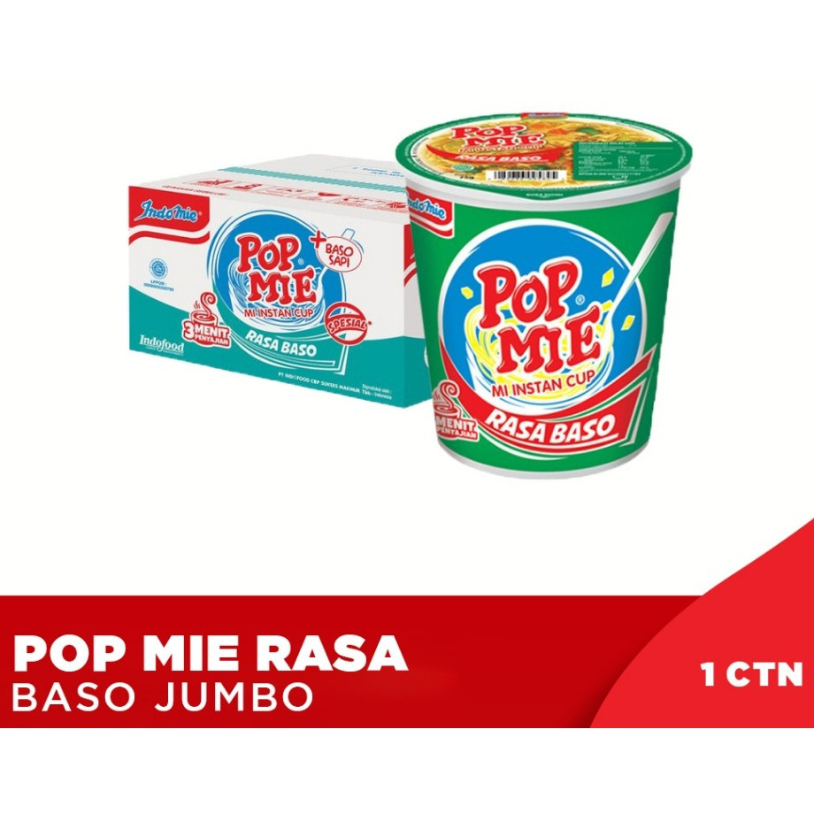 

1 ctn - Pop Mie Rasa Baso Jumbo indofood