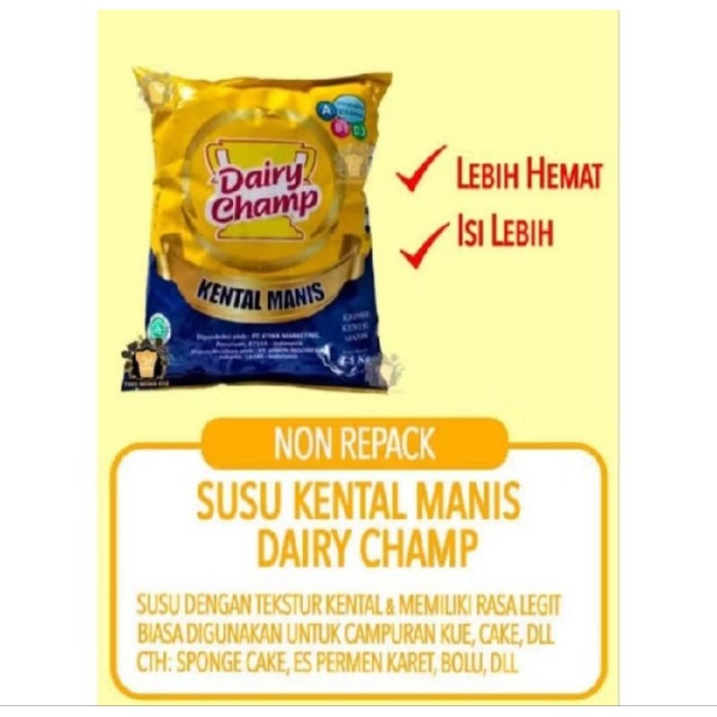 

skm dairy champ 2,5 kg/susu kental manis dairy champ 2,5 kg reffil