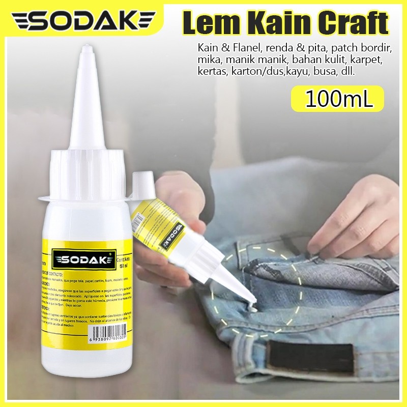 

READYY Lem Perekat Kain Kulit 100ml / Lem Tekstil / Lem Craft / Lem Serbaguna Sew Glue
