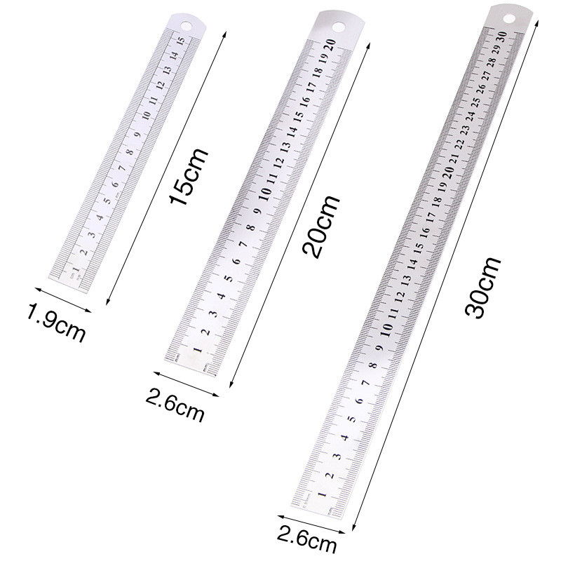 

3Pcs/Set 15cm/20cm/30cm Metal Stainless Steel Angle Ruler For Engineering School Office Square Measure Goniometro Level Tool