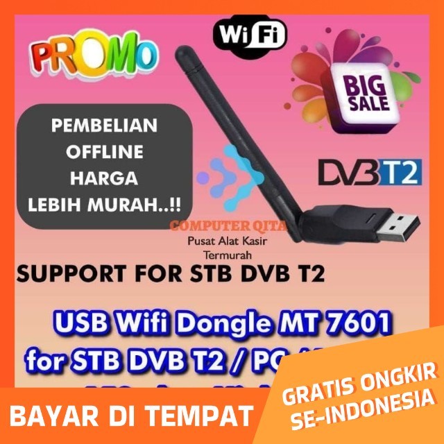 USB WIFI SET TOP BOX DONGLE ANTENA SINYAL INTERNET HOTSPOT STB MT7601 DVB T2 ADAPTER WIRELESS RECEIV