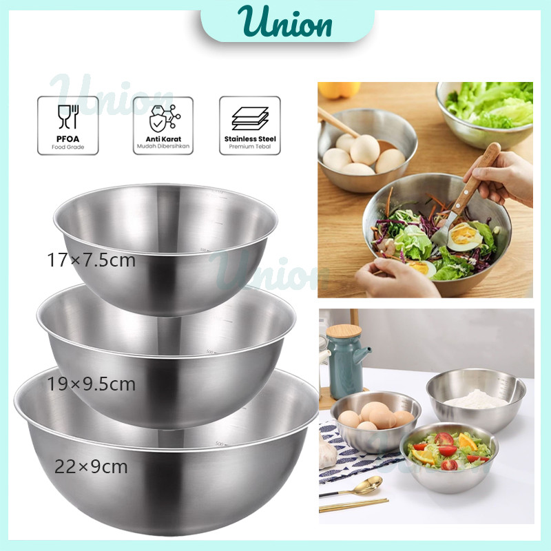 Mangkok Korea Stainless Steel Tebal Mangkuk Mangkok Sup Salad Stainless Steel