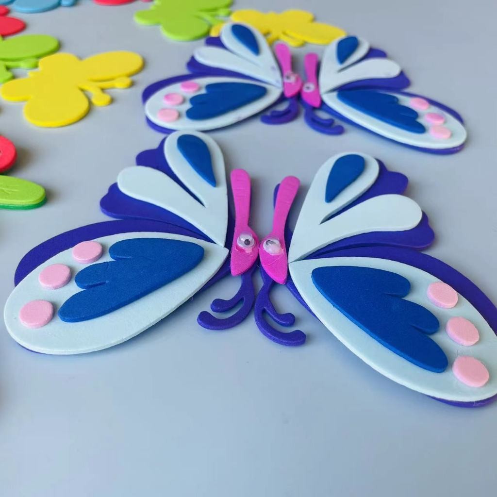 Stiker Dinding Busa EVA 3D Bunga Ruang Kelas Taman Kanak-kanak Rumah Mainan DIY Buatan Sendiri Untuk