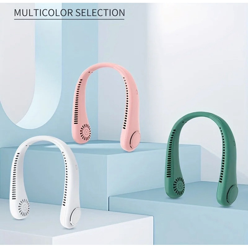 Kipas Leher Portable / Kipas Angin Gantung Leher Portable Fleksibel Warna Warni / Kipas Gantung Lehe