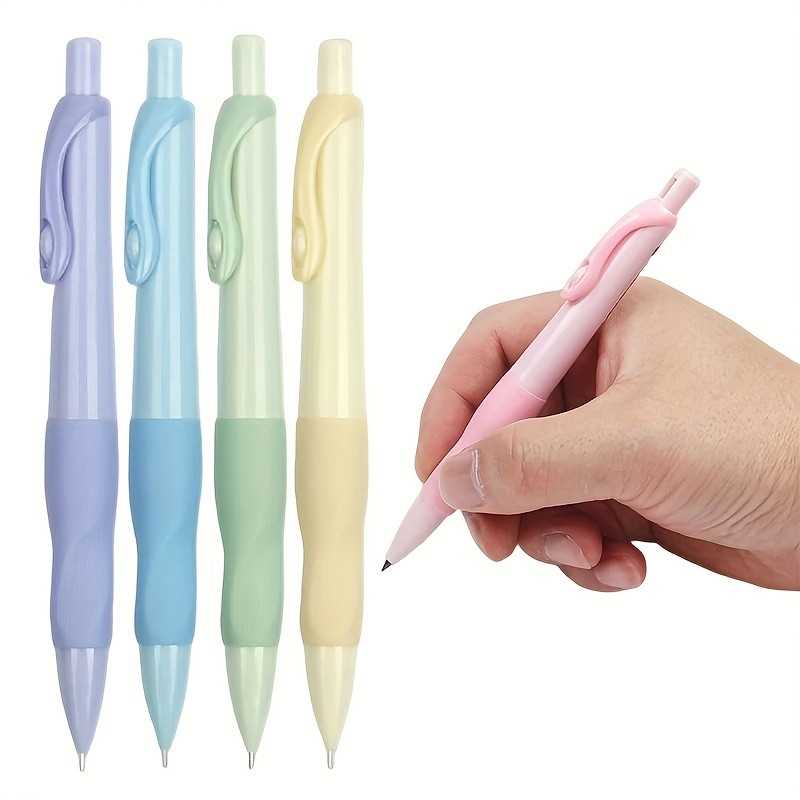 

Comfortable Grip Mechanical Pencil Set 0.5/0.7/0.9/2.0MM Leads 2B Art Writing Pencil Office Supplies Stationery(4pencils+4leads)