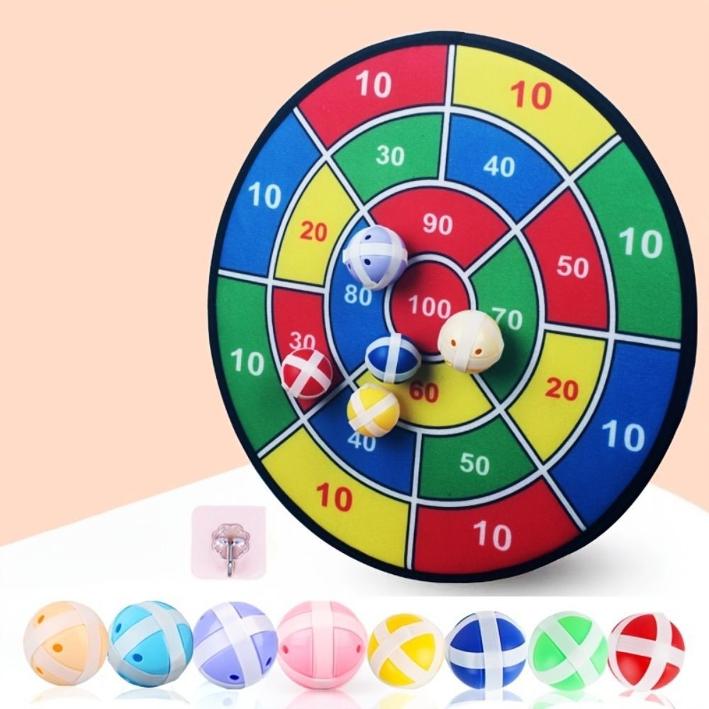 Cartoon Number Dart Board Target Cloth Cartoon Pattern Sticky Ball Toy Suction Cup Ball Pitching Gam